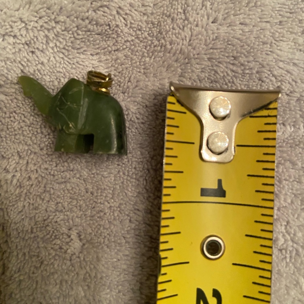Green Jade Elephant Pendant